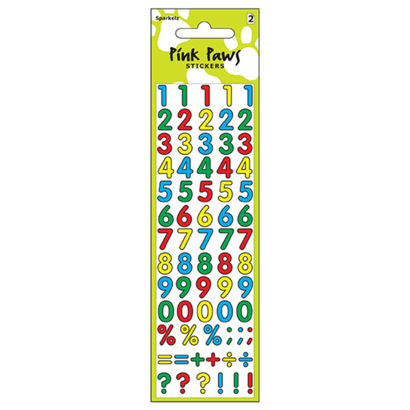 Billede af Farverige tal klistermærker